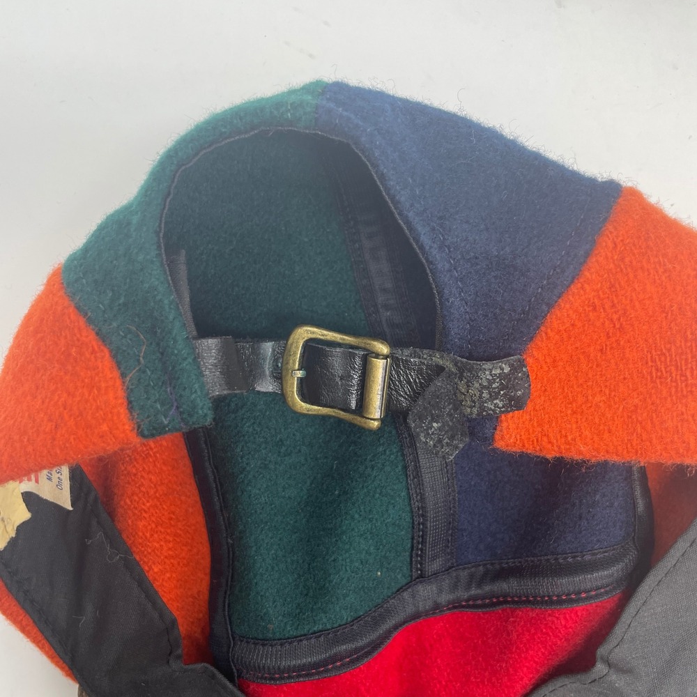 Lake of the Isles Vintage 5 Panel Hat Wool Colorblock Genuine Suede Brim USA - Picture 5 of 10
